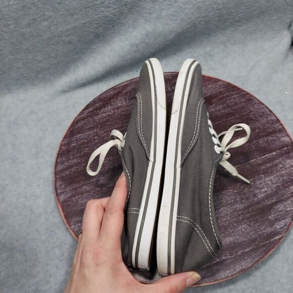 Vintage Vans Authentic Grey Canvas Lace-Up Sneakers Unisex Size - Picture 10 of 11